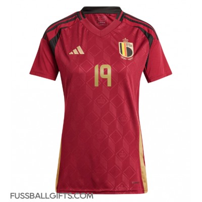 Belgien Johan Bakayoko #19 Fußballbekleidung Heimtrikot Damen EM 2024 Kurzarm Belgien Johan Bakayoko #19 Fußballbekleidung Heimtrikot Damen EM 2024 Kurzarm